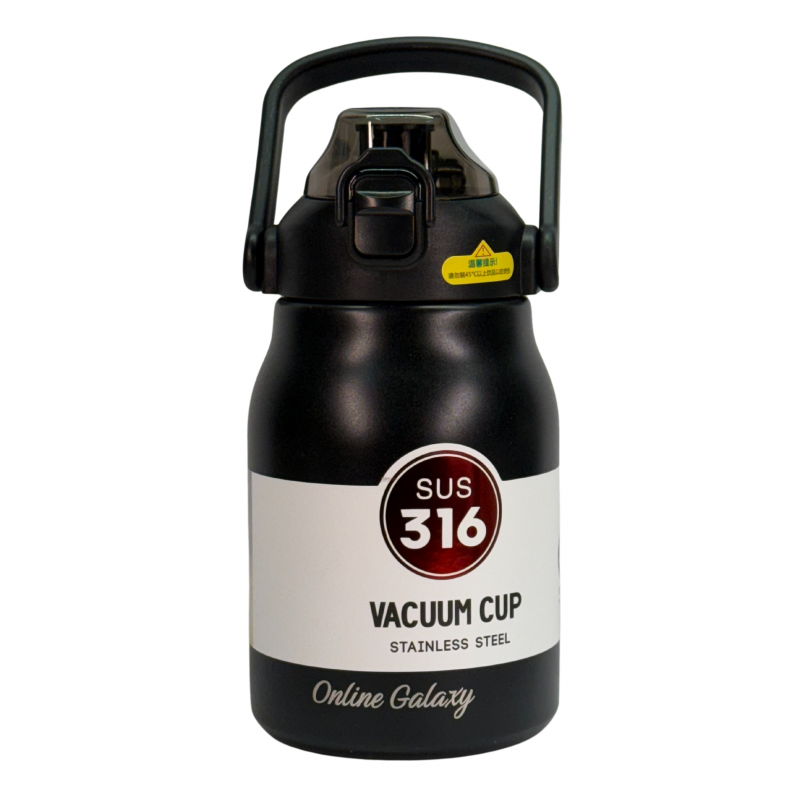 High vacuum insulated cup with sling